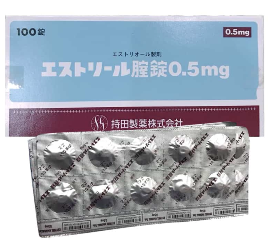 Viên nén âm đạo Estoril 0.5mg vỉ 10 viên Nhật